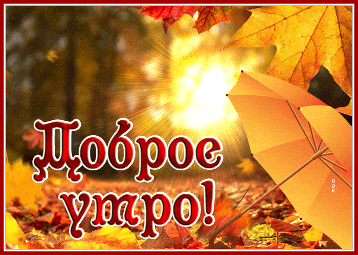 Открытка «С добрым утром»: Солнечное доброе утро: осенний уют. Тэги: пожелание, позитивная, красивая, осень, настроен…