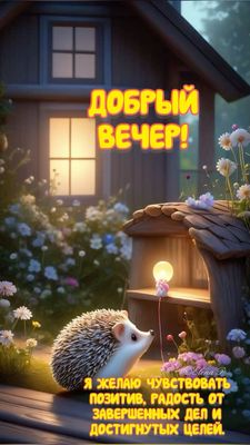 Открытка «С добрым утром»: С добрым утром! Ёжик желает позитива и радости. Тэги: животное, пожелание, позитивная…
