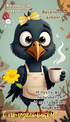 Открытка «С добрым утром»: С добрым утром в понедельник! Счастливого дня!. Тэги: пожелание, позитивная, хорошего дня…