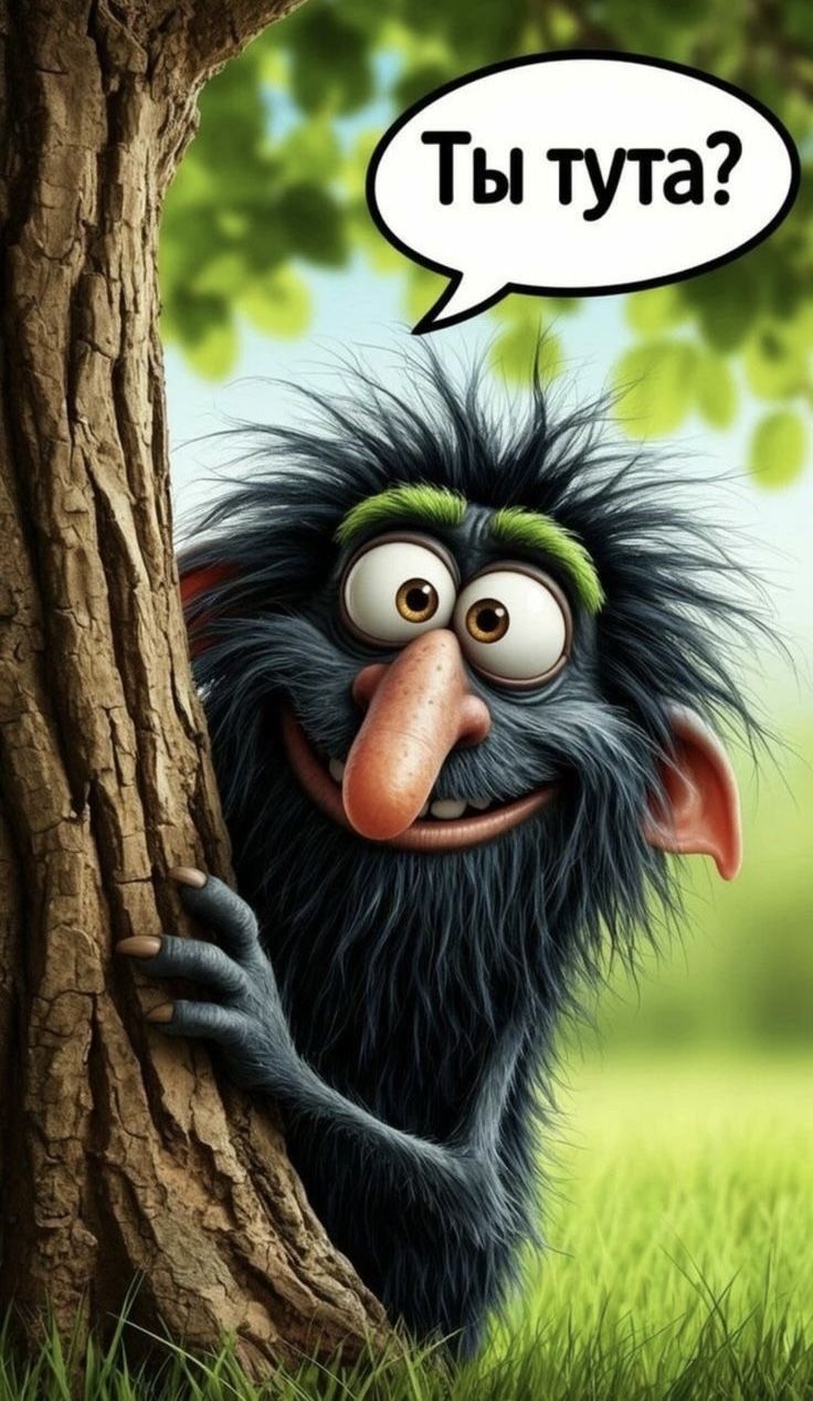 Открытка «С добрым утром»: С добрым утром! Чудик заглянул, ты тута?. Тэги: хорошего дня, пожелание, позитивная…