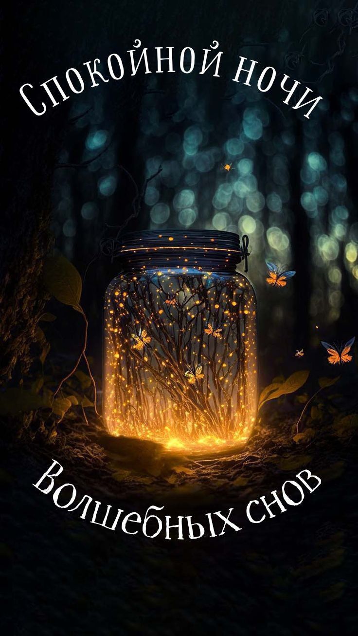 Открытка «Спокойной ночи»: Спокойной ночи и волшебных снов. Тэги: Спокойной ночи, красивые, Спокойной ночи, с пожелан…