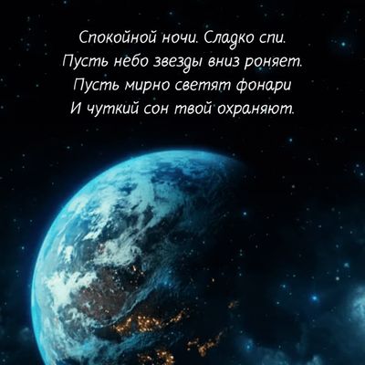 Открытка «Спокойной ночи»: Спокойной ночи: Стихи о звездах и снах. Тэги: Спокойной ночи, красивые, Спокойной ночи…