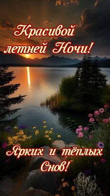 Открытка «Доброй ночи»: Красивой летней ночи и ярких снов!.