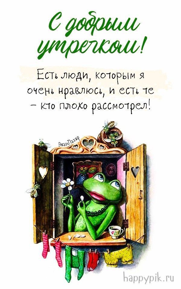 Открытка «С добрым утром»: С добрым утром! Я всем нравлюсь, кто рассмотрел!. Тэги: животное, пожелание, позитивная…