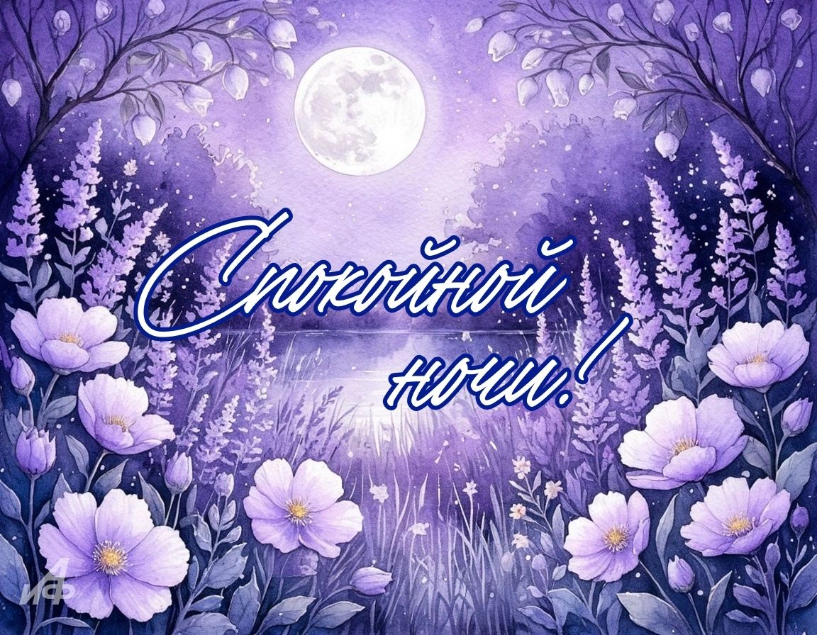 Открытка «Спокойной ночи»: Спокойной ночи: красивый сон под лунным светом. Тэги: Спокойной ночи, красивые, Спокойной…