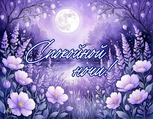 Открытка «Спокойной ночи»: Спокойной ночи: красивый сон под лунным светом. Тэги: Спокойной ночи, красивые, Спокойной…