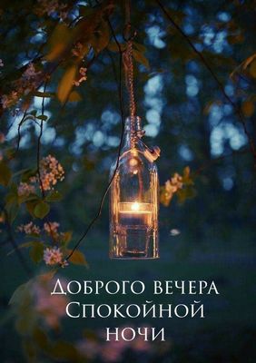 Открытка «Спокойной ночи»: Доброго вечера: «Волшебный свет в бутылке». Тэги: Добрый вечер и пожелания, Добрый вечер к…