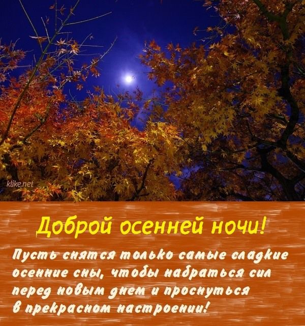 Открытка «Доброй ночи»: Доброй ночи: «Стихи о сладких осенних снах» у луны.