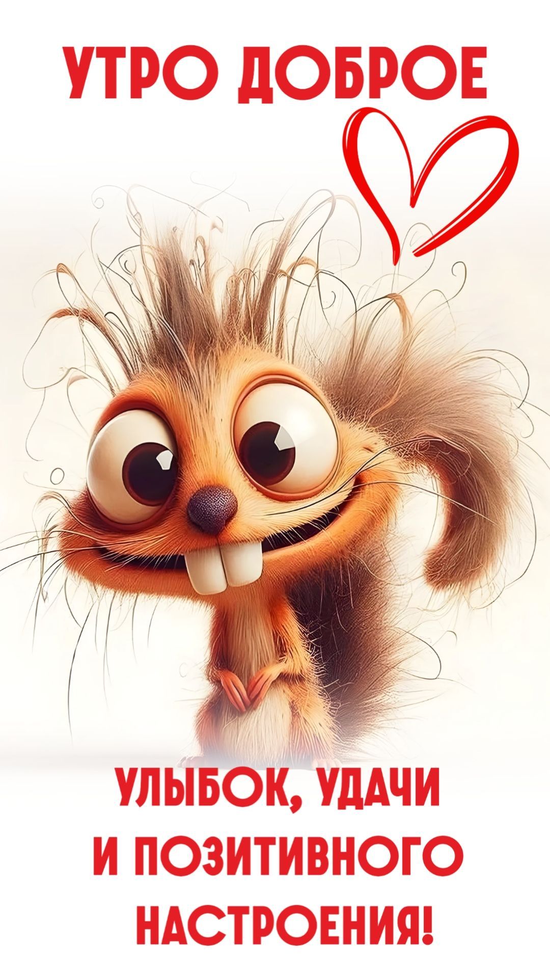 Открытка «С добрым утром»: С добрым утром: прикольный зверек и позитив!. Тэги: животное, пожелание, юмор, прикольная…