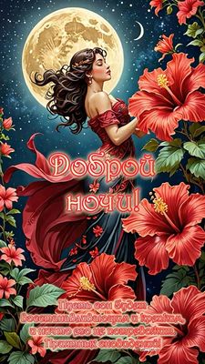 Открытка «Доброй ночи»: Красивое пожелание доброй ночи любимому. Тэги: Спокойной ночи, Спокойной ночи, красивые…