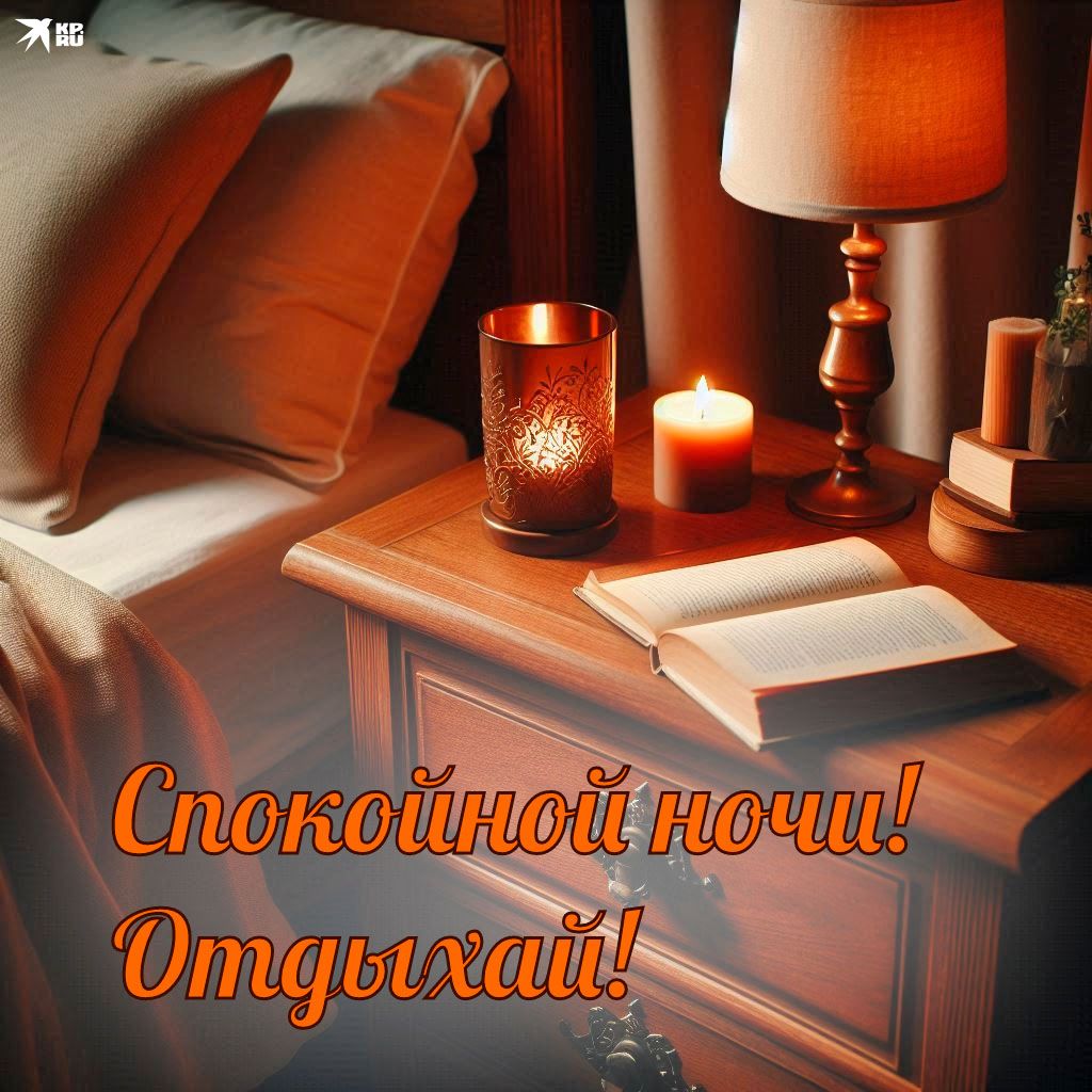 Открытка «Спокойной ночи»: Спокойной ночи! Отдыхай! Уютное пожелание. Тэги: Спокойной ночи, красивые, Спокойной ночи…