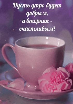 Открытка «С добрым утром»: Пусть утро будет добрым, а вторник - счастливым!. Тэги: С добрым утром во вторник, С добры…