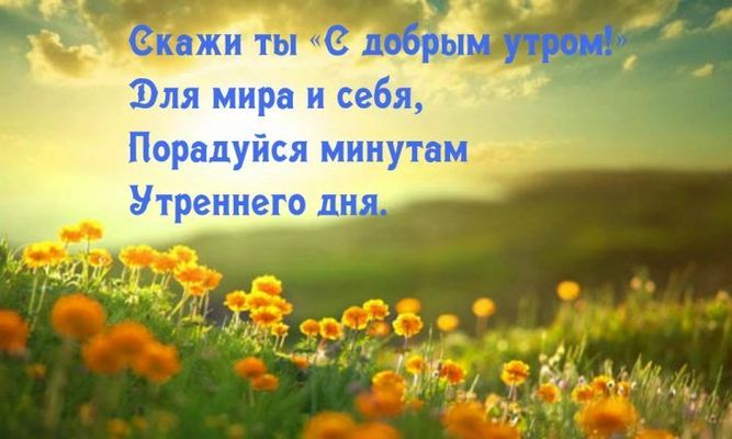 Открытка «С добрым утром»: С добрым утром! Порадуйся минутам утреннего дня. Тэги: пожелание, отличное настроение, утро…