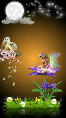 Открытка «Добрый вечер и пожелания»: Добрый вечер: «Волшебная фея и ночь». Тэги: Добрый вечер красивые, Добрый вечер…