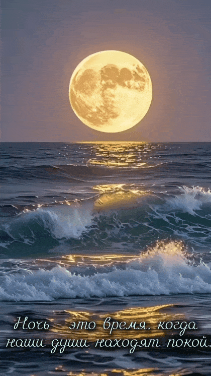 Открытка «Доброй ночи»: Доброй ночи: Пожелание покоя под луной. Тэги: философский