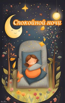 Открытка «Доброй ночи»: Спокойной ночи: Волшебная открытка со спящей девочкой. Тэги: Спокойной ночи, Спокойной ночи…