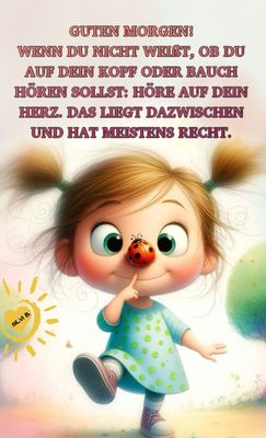 Открытка «С добрым утром»: С добрым утром! Мудрая малышка и божья коровка. Тэги: С добрым утром, для поднятия настрое…