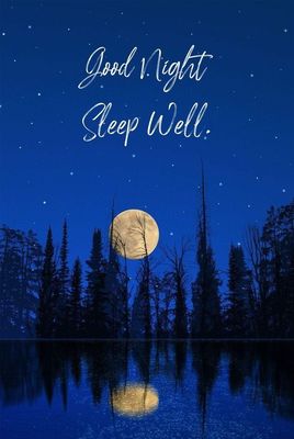 Открытка «Доброй ночи»: Спокойной ночи: Лунная ночь над лесом и рекой. Тэги: Спокойной ночи, Спокойной ночи, красивые…