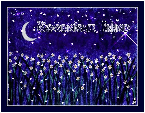 Открытка «Доброй ночи»: Спокойной ночи: Волшебное сияние звезд для друга. Тэги: Спокойной ночи, Спокойной ночи…