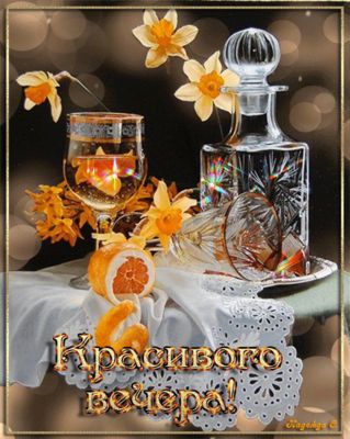 Открытка «Добрый вечер и пожелания»: Красивого вечера: стильный натюрморт с цветами. Тэги: Добрый вечер красивые…