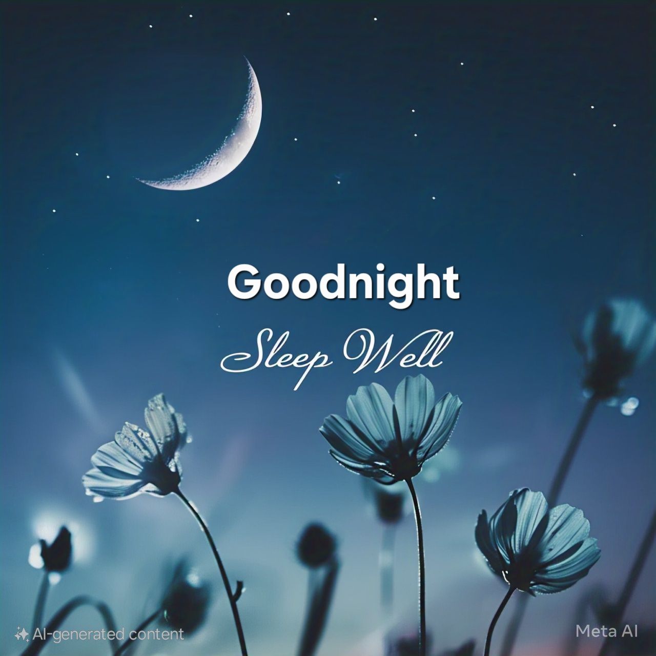 Открытка «Доброй ночи»: Спокойной ночи: «Лунный свет и цветы». Тэги: Спокойной ночи, Спокойной ночи, красивые, Спокой…