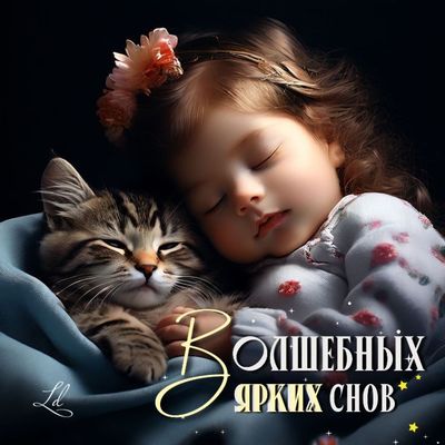 Открытка «Доброй ночи»: Спокойной ночи: Волшебных ярких снов. Тэги: Спокойной ночи, Спокойной ночи, с пожеланиями…