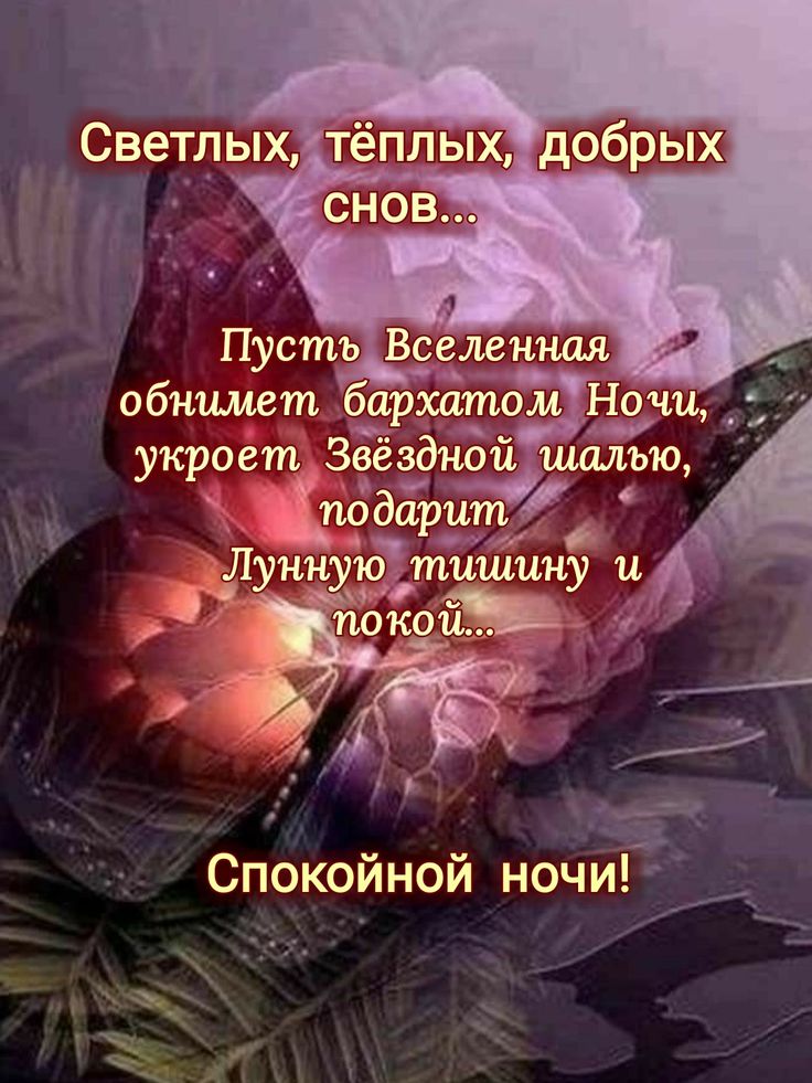Открытка «Доброй ночи»: Спокойной ночи: магическая открытка с бабочкой. Тэги: Спокойной ночи, Спокойной ночи, с пожел…