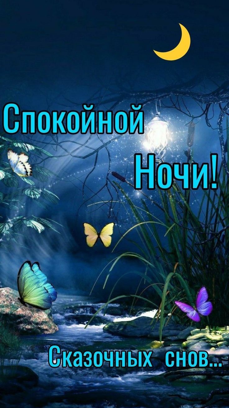 Открытка «Доброй ночи»: Спокойной ночи: открытка «Сказочных снов». Тэги: Спокойной ночи, Спокойной ночи, с пожеланиями…