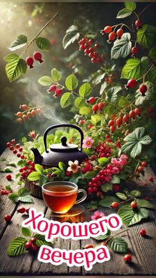 Открытка «Для поднятия настроения»: Добрый вечер и пожелание хорошего настроения. Тэги: Доброго летнего вечера…