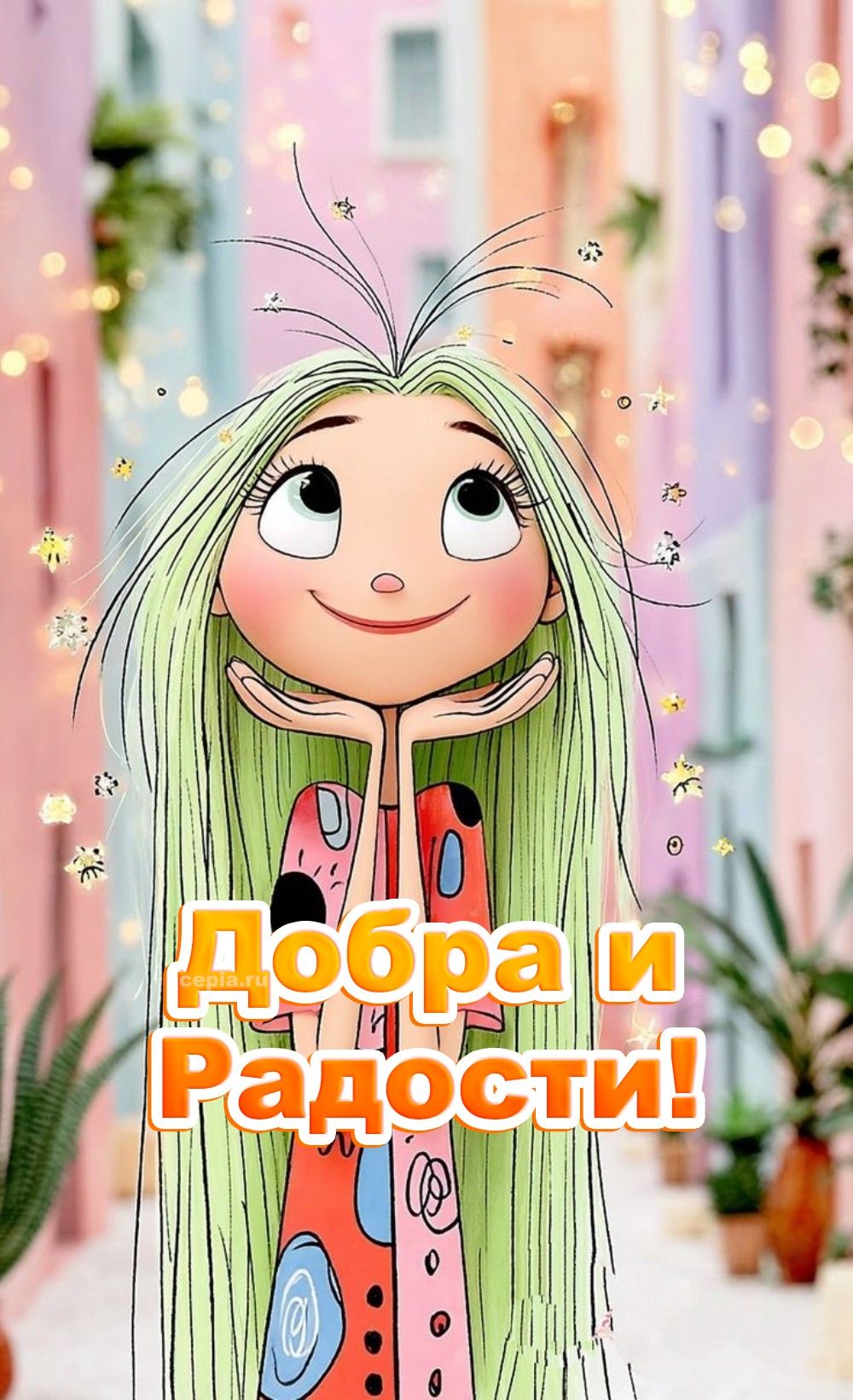 Открытка «Добрый день»: Добрый день: «Добра и Радости!». Тэги: Добрый день и добрые пожелания, Добрый день, прикольный…