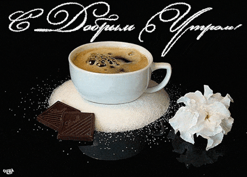 Открытка «С добрым утром»: С добрым утром! Кофе, шоколад и нежность цветка. Тэги: пожелание, позитивная, утро, красив…