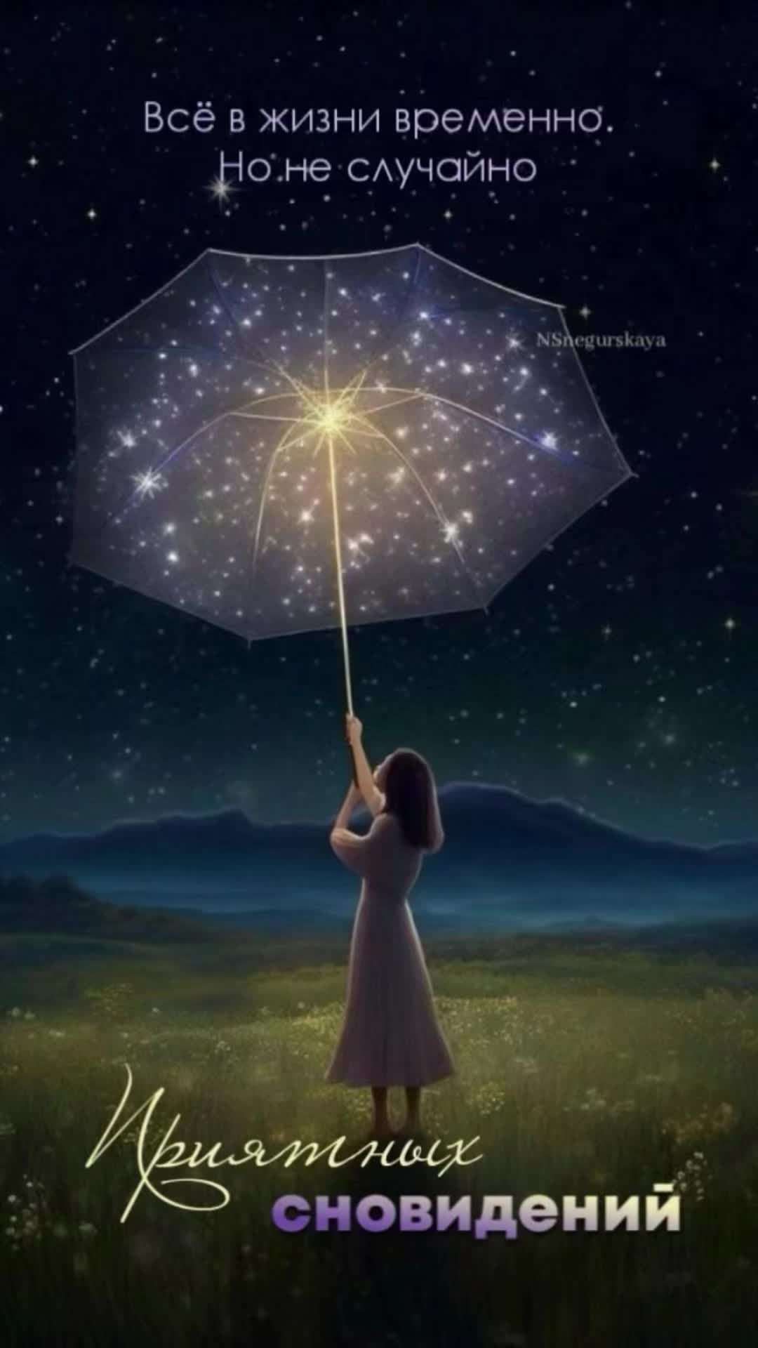 Открытка «Доброй ночи»: Доброй ночи: деликатное пожелание приятных сновидений. Тэги: философский