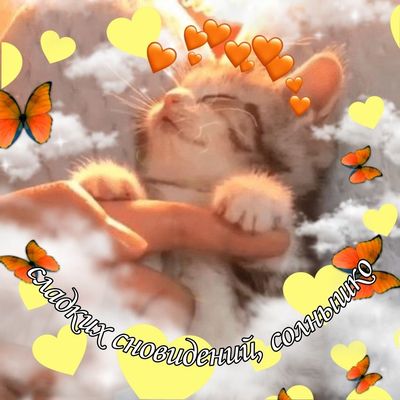 Открытка «Доброй ночи»: Спокойной ночи: Сладких сновидений, солнышко. Тэги: Спокойной ночи, Спокойной ночи, с пожелан…