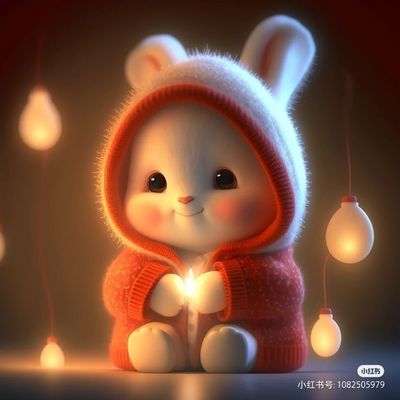 Открытка «Доброй ночи»: Спокойной ночи: «Зайка в красном худи» с огоньком. Тэги: Спокойной ночи, Спокойной ночи…