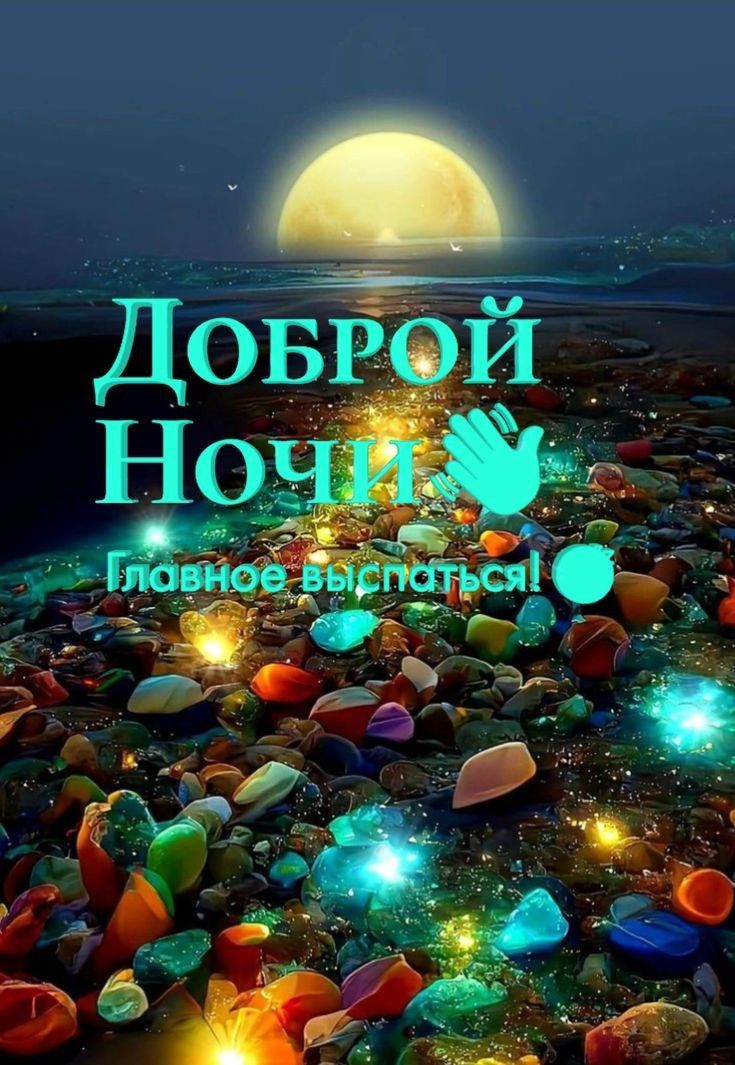 Открытка «Доброй ночи»: Доброй ночи: «Волшебный берег и полная луна». Тэги: пожелание, радость, сказочный, красивый…