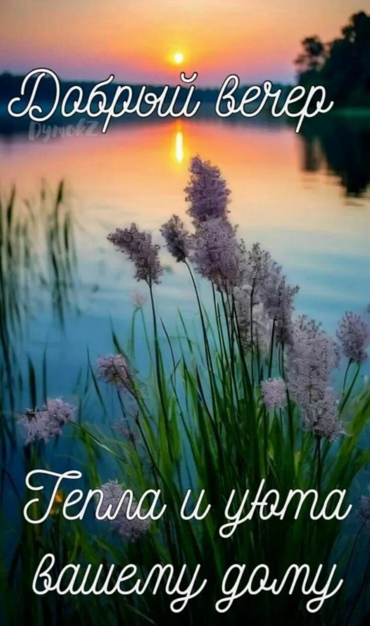 Открытка «Добрый вечер и пожелания»: Добрый вечер: «Тепла и уюта вашему дому». Тэги: Добрый вечер красивые, Доброго в…