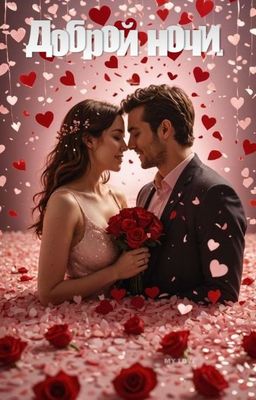 Открытка «Доброй ночи»: Открытка Доброй ночи с влюбленной парой и розами.