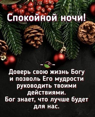 Открытка «Доброй ночи»: Доброй ночи: мудрое пожелание и зимний уют. Тэги: Спокойной ночи, пожелание, надпись, праздник…