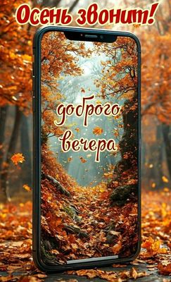 Открытка «Для поднятия настроения»: Добрый вечер: осенний привет для настроения. Тэги: Добрый вечер и пожелания…