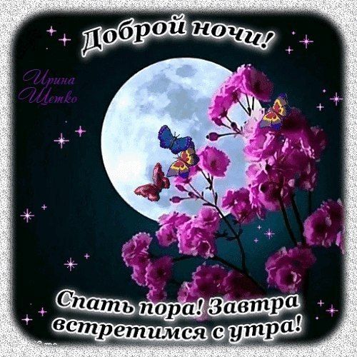 Открытка «Доброй ночи»: Доброй ночи: пожелание спокойного сна и яркой луны. Тэги: Спокойной ночи, пожелание, надпись…