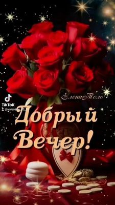 Открытка «Добрый вечер и пожелания»: Добрый вечер! Шикарный букет роз для настроения. Тэги: Добрый вечер красивые…