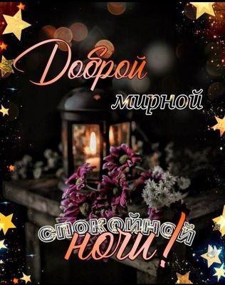 Открытка «Доброй ночи»: Спокойной ночи: красивая открытка «Мирной ночи!». Тэги: Спокойной ночи, мирный, Спокойной ночи…