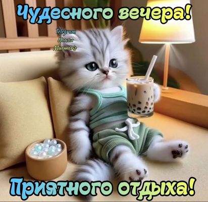 Открытка «Добрый вечер и пожелания»: Добрый вечер: «Чудесного вечера и приятного отдыха!». Тэги: Добрый вечер красивые…