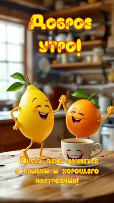 Открытка «С добрым утром»: С добрым утром! Пусть день начнется с улыбки. Тэги: пожелание, хорошего дня, отличное наст…