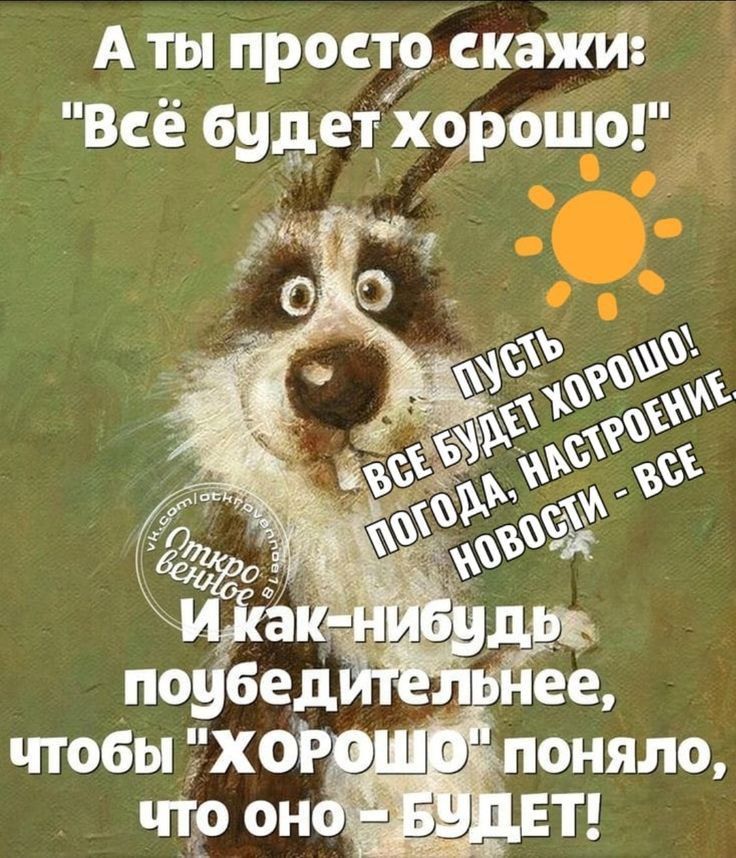 Открытка «Добрый день»: Доброе утро! Пусть всё будет хорошо!. Тэги: пожелание, настроение, радость, позитивный…