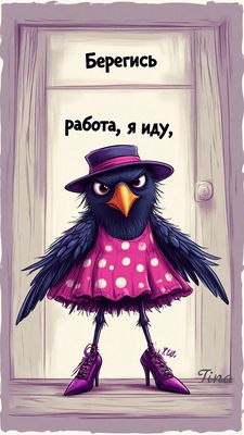 Открытка «С добрым утром»: Доброе утро! Работа, берегись!. Тэги: животное, пожелание, позитивная, отличное настроение…