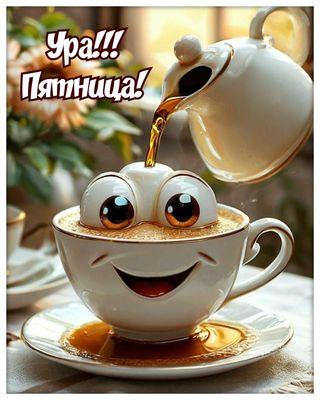 Открытка «С добрым утром»: Улыбчивое утро пятницы: бодрость и позитив!. Тэги: пожелание, позитивная, хорошего дня…