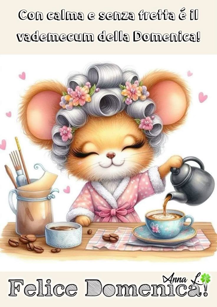 Открытка «С добрым утром»: Доброе утро: без спешки и с улыбкой в воскресенье. Тэги: животное, пожелание, позитивная…