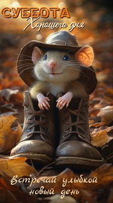 Открытка «С добрым утром»: С добрым утром, суббота! Хорошего дня!. Тэги: животное, пожелание, позитивная, отличное на…