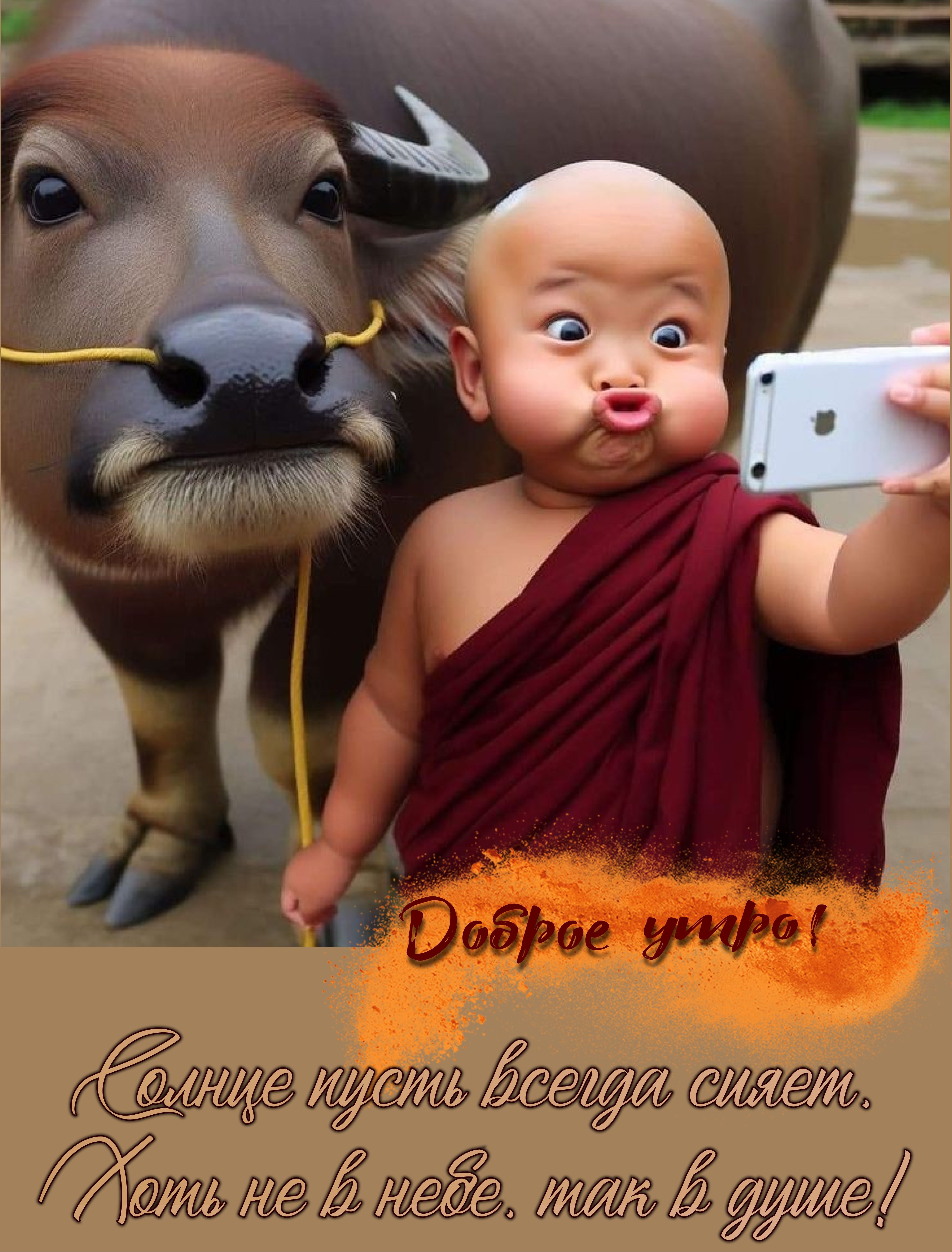 Открытка «С добрым утром»: Доброе утро: пусть солнце сияет в душе!. Тэги: С добрым утром, для поднятия настроением!…